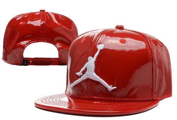 Jordan Leather Red Snapback Hat XDF 0526